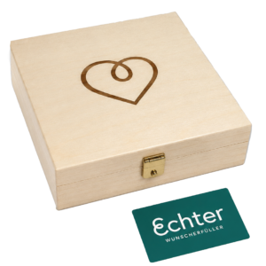 Geschenkbox Herz mit Gutschein